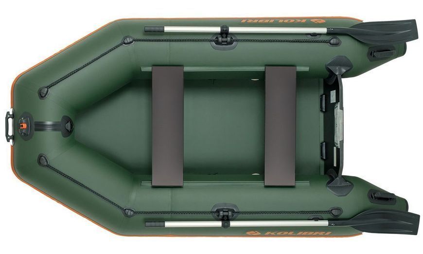 Bateau pneumatique &agrave; moteur vert Kolibri KM-260 (Kolibri KM-260), sans plancher Kolibri KM-260 green фото