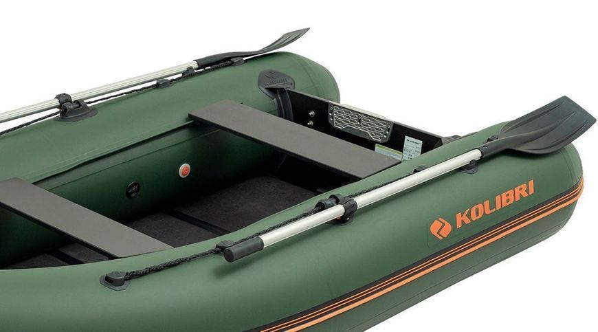 Kolibri KM-280DL (Kolibri KM-280DL) bateau pneumatique &agrave; quille &agrave; moteur vert avec plancher pliable Kolibri KM-280DL green фото