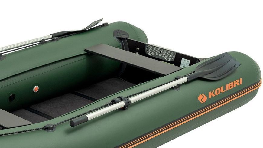 Kolibri KM-330DL (Kolibri KM-330DL) bateau pneumatique &agrave; quille &agrave; moteur vert avec plancher pliable Kolibri KM-330DL green фото