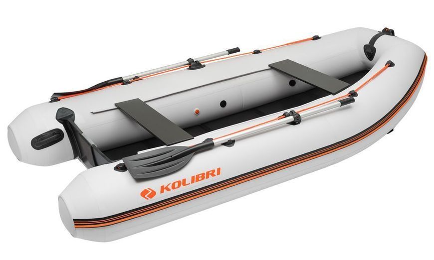 Kolibri KM-330DL (Kolibri KM-330DL) bateau pneumatique &agrave; quille motoris&eacute;e gris clair avec lattes repliables Kolibri KM-330DL light gray фото