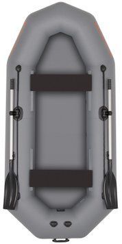 Le Kolibri K-290T est un bateau &agrave; rames gonflable gris fonc&eacute; sans pont. Kolibri K-290T dark gray фото