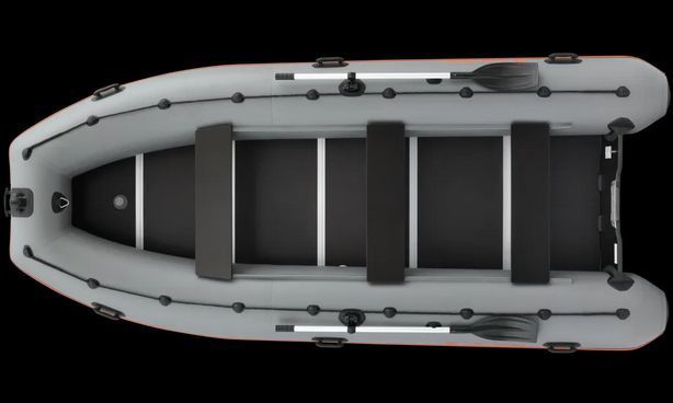 Bateau pneumatique &agrave; quille moteur Kolibri KM-400DSL (Kolibri KM-400DSL) gris fonc&eacute; avec plancher en contreplaqu&eacute; Kolibri KM-400DSL dark gray фото