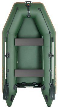 Bateau pneumatique &agrave; moteur vert Kolibri KM-300 avec une latte repliable Kolibri KM-300 green книжка фото