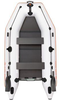Bateau pneumatique &agrave; moteur gris clair Kolibri KM-300 avec une latte repliable Kolibri KM-300 light gray книжка фото